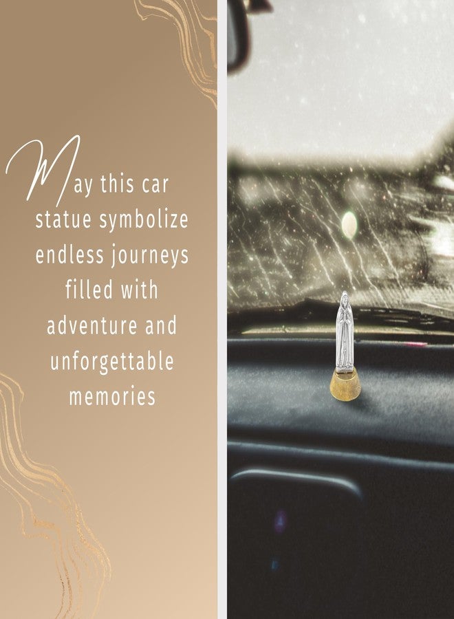 Trendzeen Mini Rosa Mystica Statue (2 Inch) - Laminated Virgin Mary Prayer Card, The Lord's Prayer Card - Maria Rosa Mistica Statue for Car, Home Decor - Rosa Mistica Virgen Estatua - 3 Items Total - Image 3